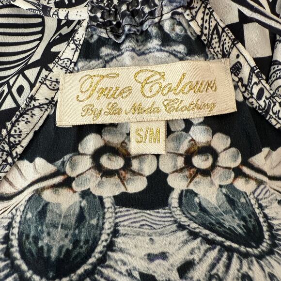 True Colours by La Moda Maxi Dress | Boho Festival Silk-Like Slip | Size S/M - Picture 4 of 13